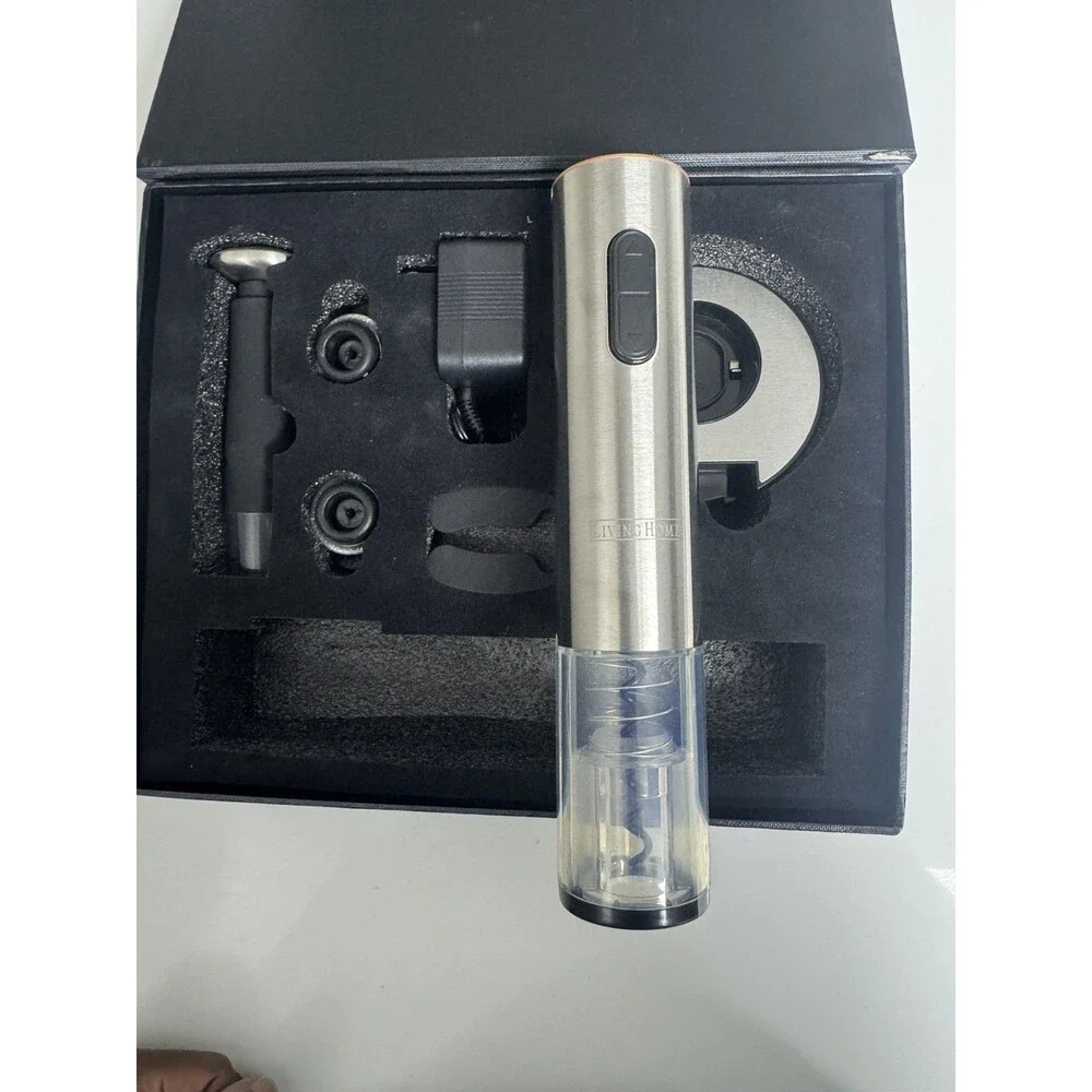 Living Home Electric Wine Opener Set, Automatic Corkscrew with Accessories